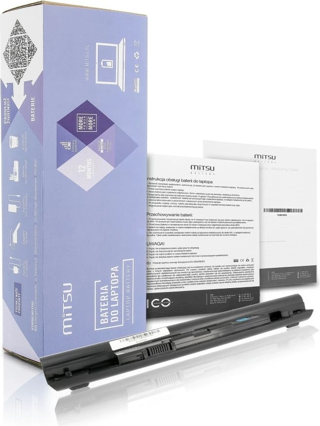 Bateri laptop Mitsu BC/DE-V131 për Dell Inspiron 13Z, 14Z, Vostro V131, 4400 mAh, 11.1V, 6 qeliza