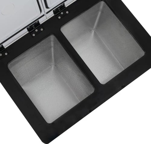 Frigorifer portativ me kompresor, Camry CR 8076, 38L, dy ndarje (15L frigorifer + 23L ngrirës), ekran LCD, gri