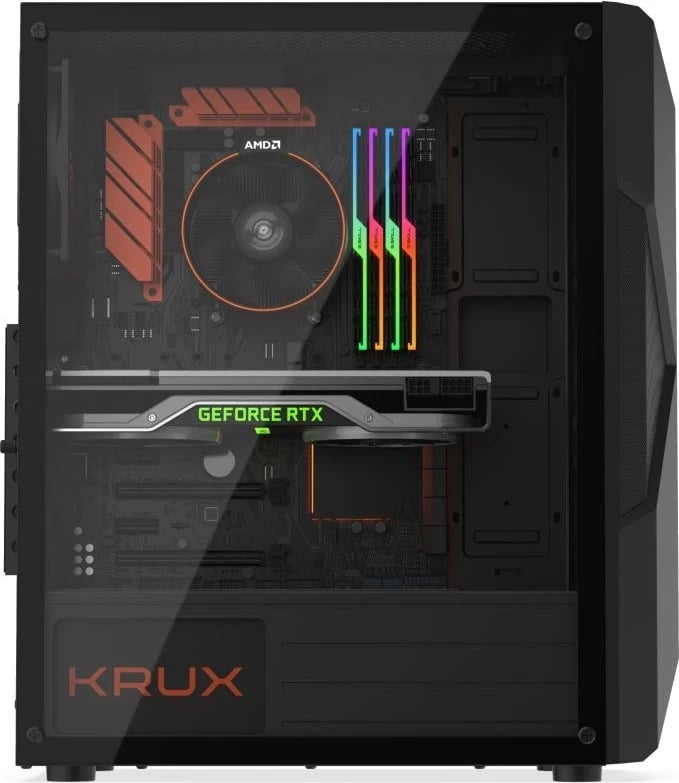 Kasë kompjuterike Krux Astral, e zezë Kasë kompjuterike Krux Astral, e zezë