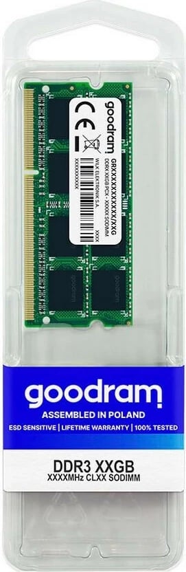 RAM Memorje GOODRAM DDR3 SODIMM 8GB 1600MHz për laptop