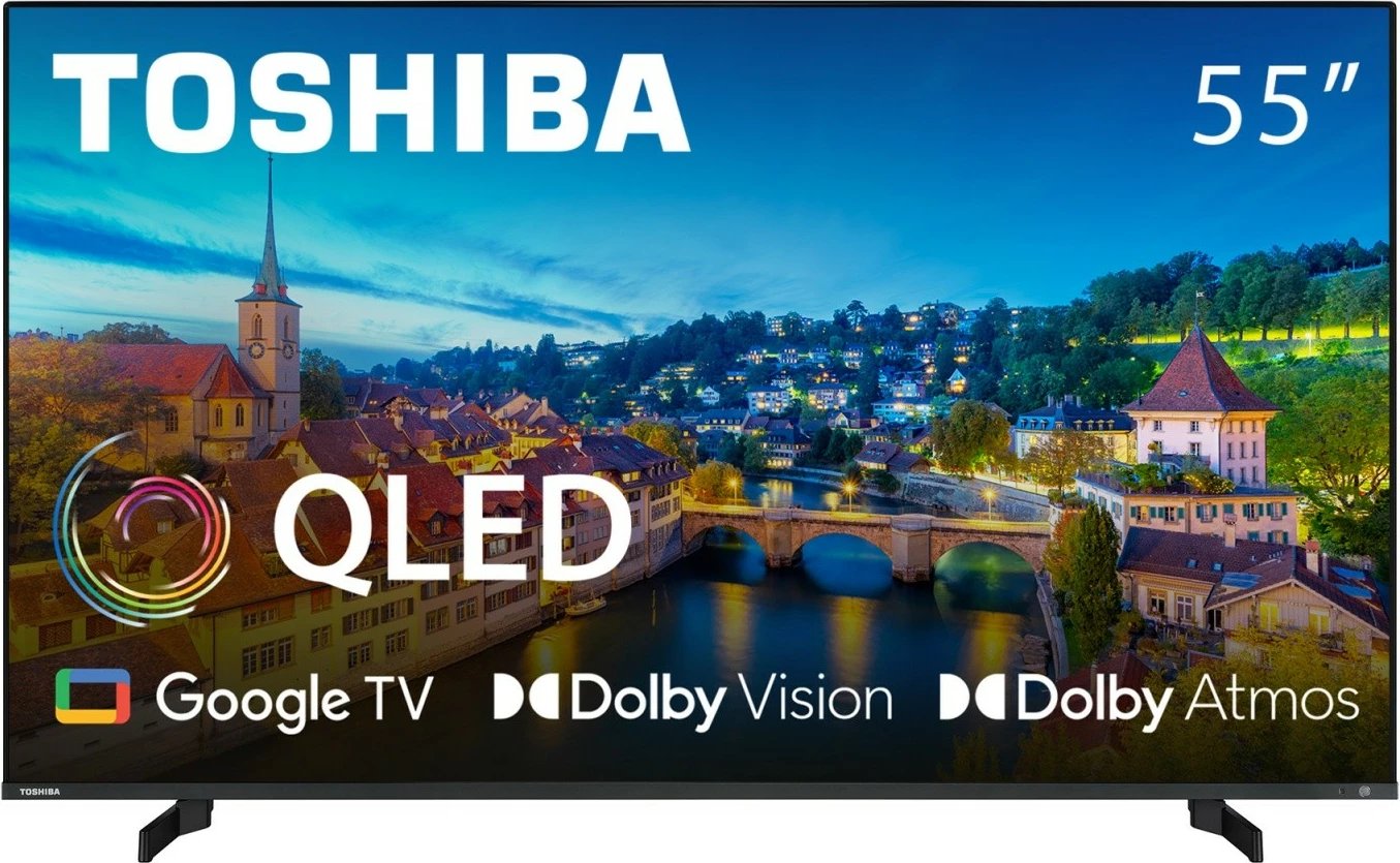 Televizor QLED Toshiba 55QG5E63DG, 55 inç, Ultra HD/4K, Google TV, i zi