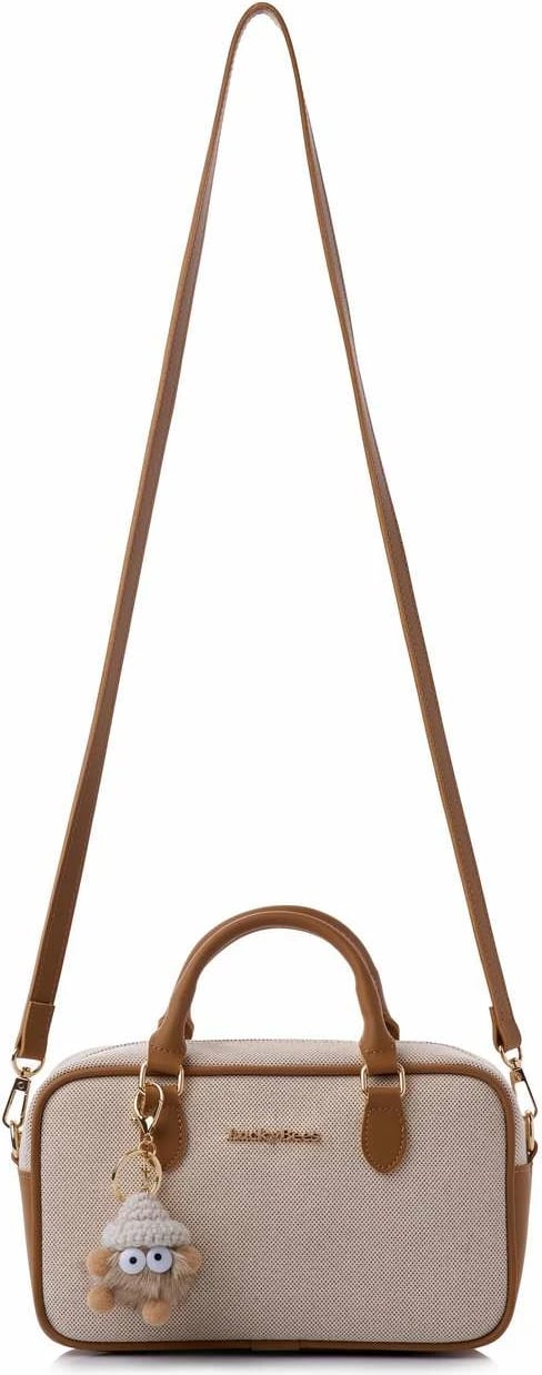 Çantë krahu Lucky Bees, ngjyrë tan, rosa