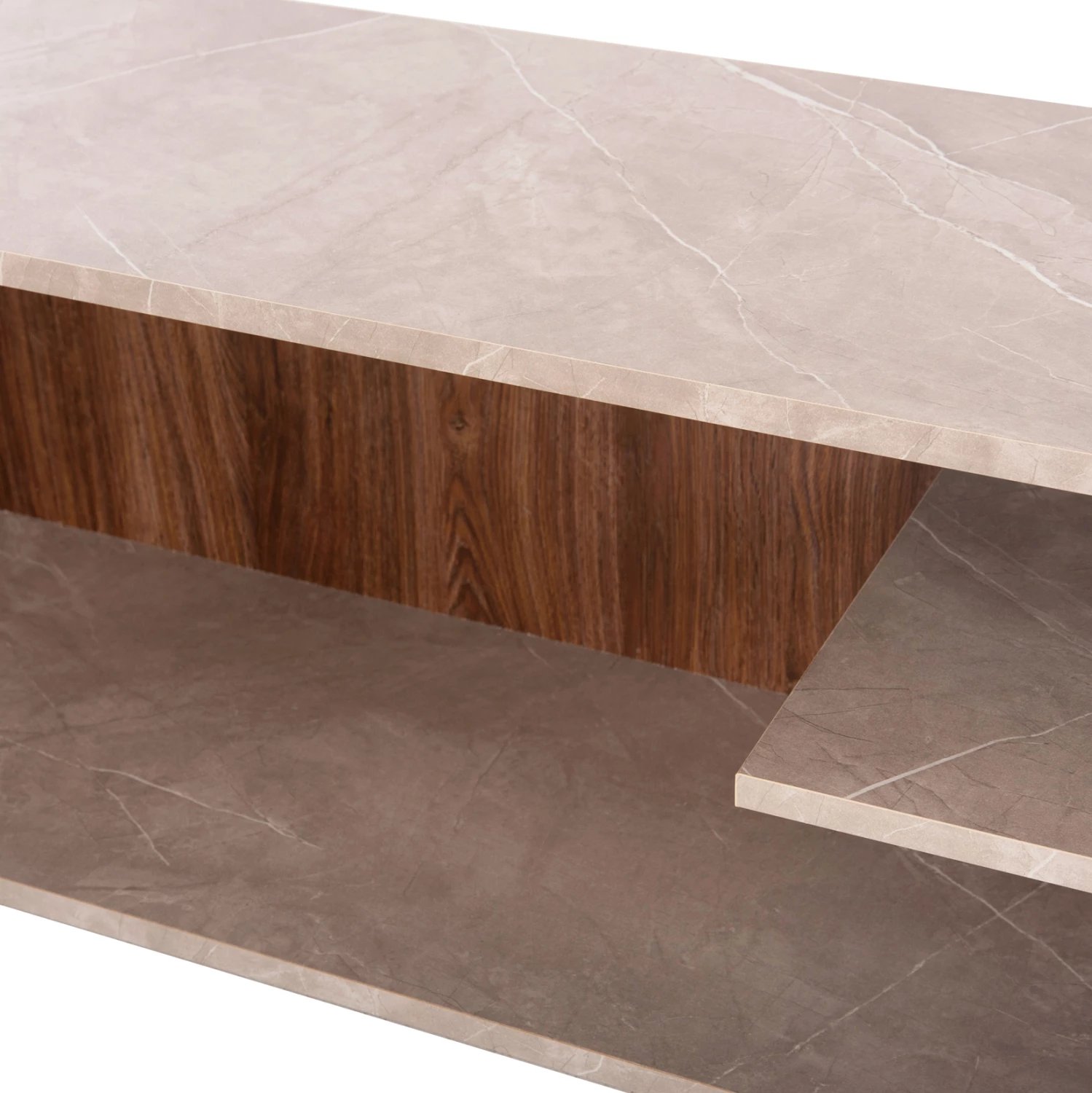 Kombinim mobiljesh për TV EDELIE FH8908.14 melaminë me teksturë guri gri-natyrale 150x29.5x120H cm