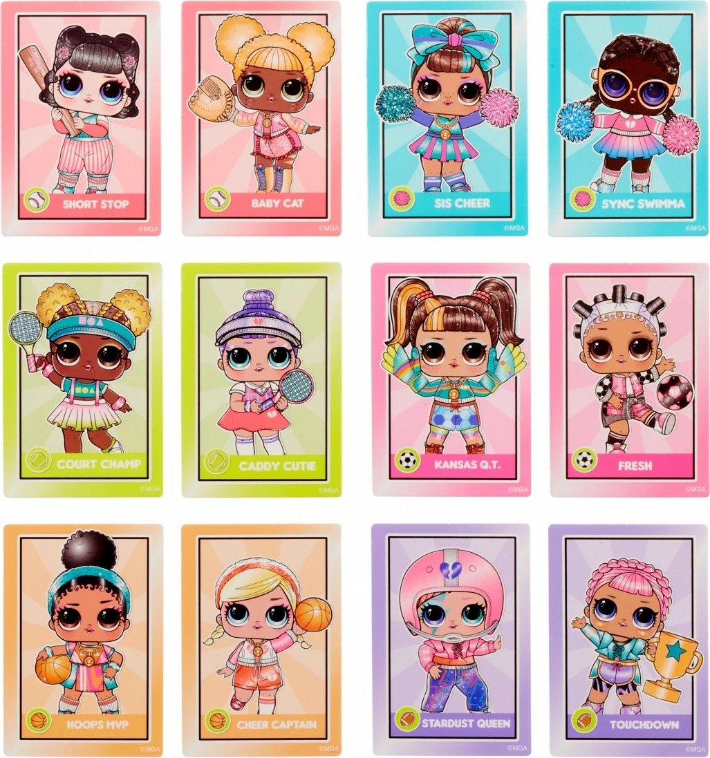 Set lodrash L.O.L. Surprise All Star Sports Vault, MGA, 12 copë, plastikë
