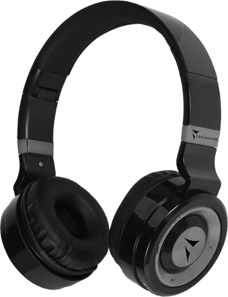 Kufje Techmade Wireless BT+ Mikrofon, Gri
