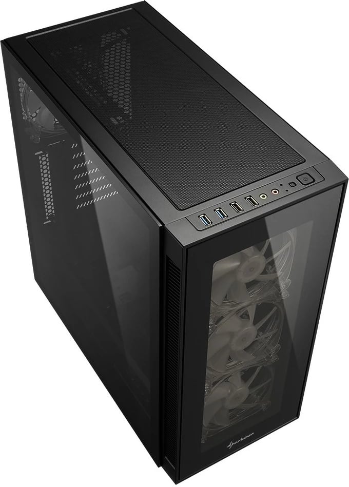 Kasë Sharkoon TG5 Pro RGB, Midi Tower, ATX, micro ATX, Mini-ITX, E zezë