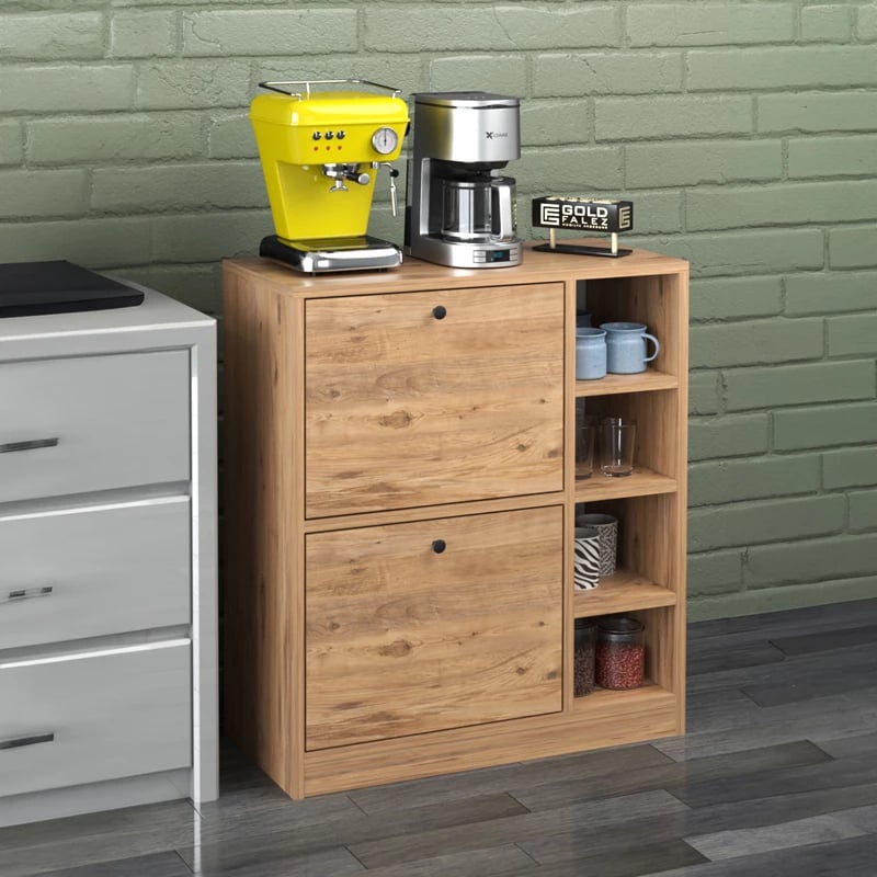 Dollap melamine, ngjyrë natyrale, 70x33x80cm