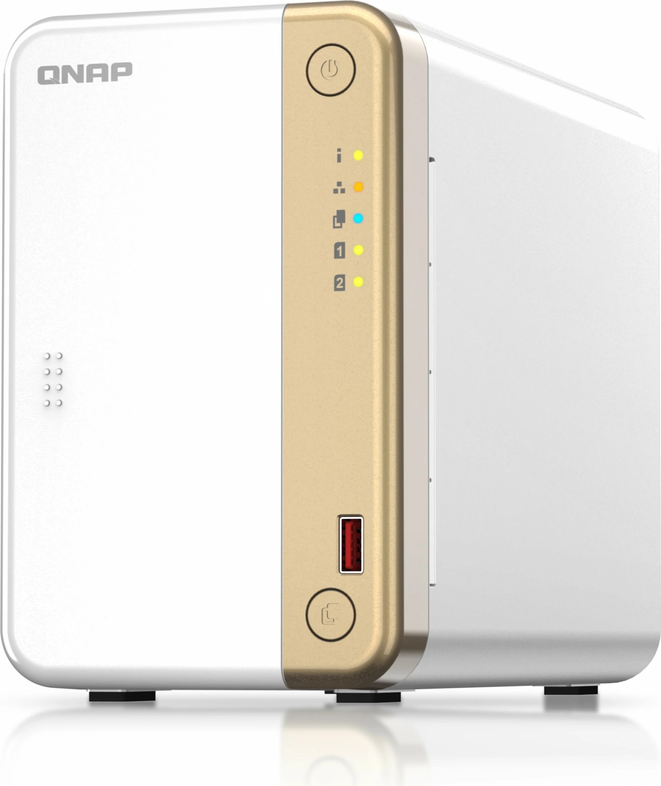 NAS QNAP TS-262, Intel Celeron N4505, 4GB RAM, Tower, QTS, bardhë/ari