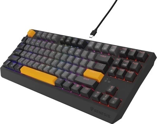 Tastierë mekanike Genesis Thor 230, TKL, RGB Outemu Red, gri e zezë