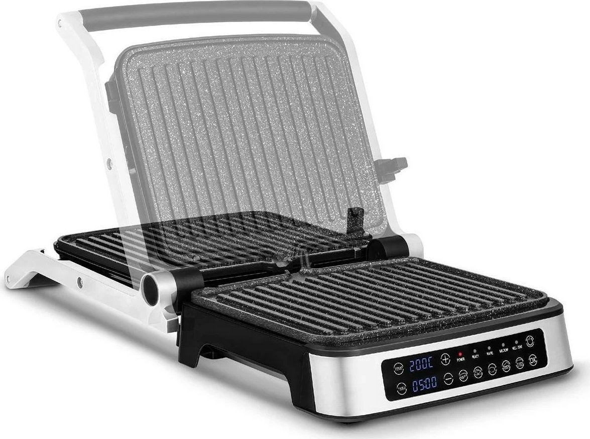 Grill tavoline Zeegma Grill Chef 2w1, ngjyrë e zezë-argjendtë