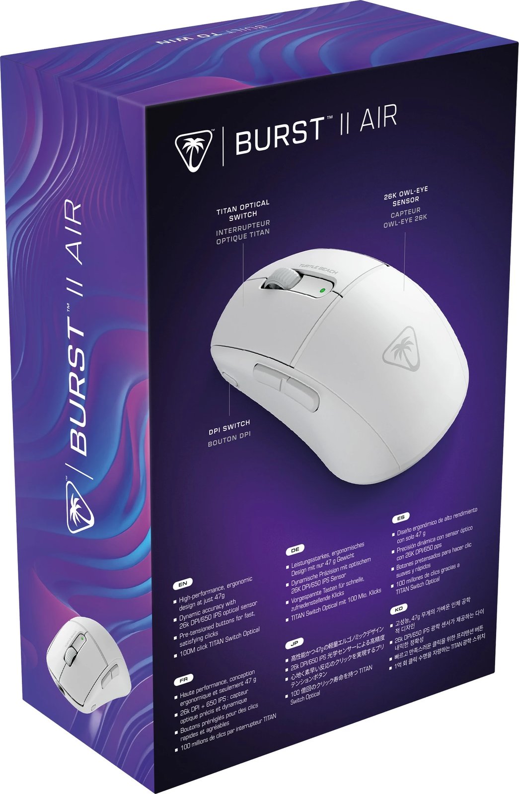 Maus gaming Turtle Beach Burst II Air, i bardhë