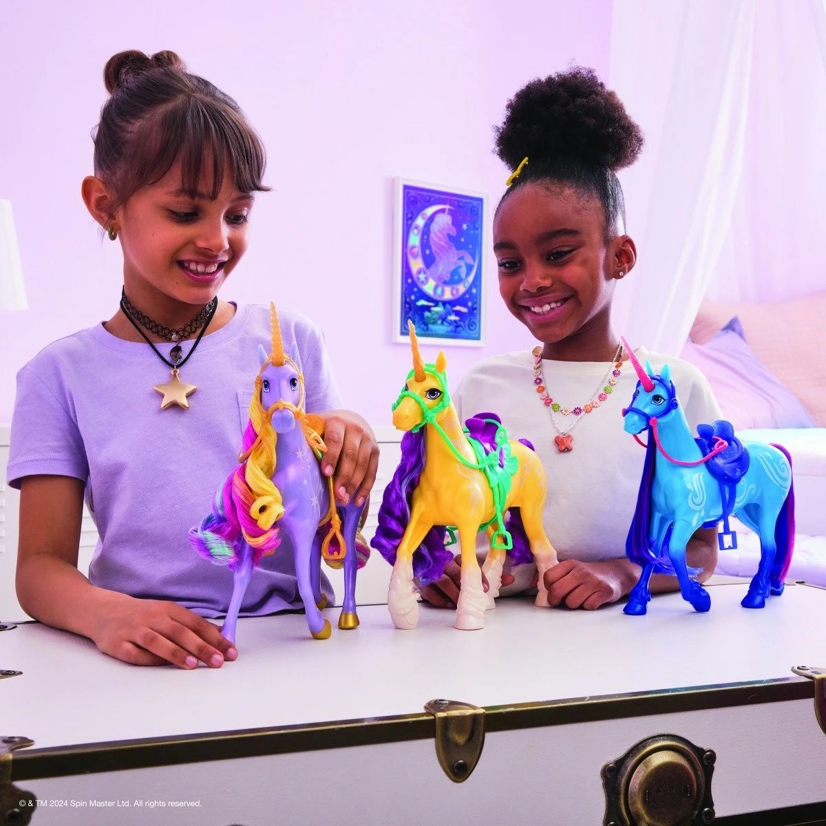 Figurinë njëbrirësh Spin Master Unicorn Academy Wirek, 27 cm, plastikë, Azure/Blue