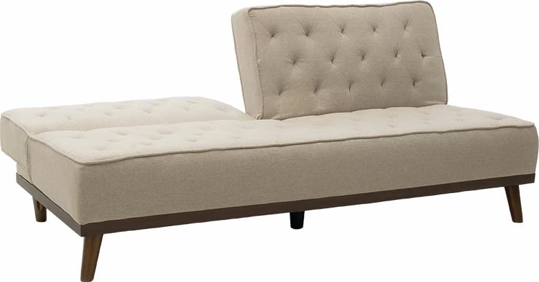 Divan shtrat Marco, material bezhë, 180x80x80cm