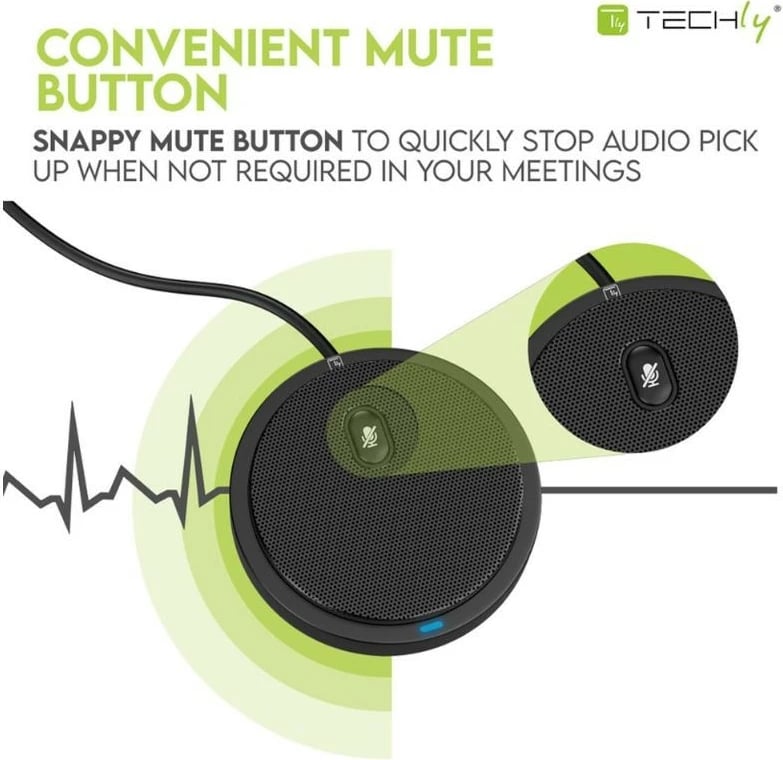 Mikrofon konferencash Techly ICC SH-22, omnidireksional, USB 2.0, i zi