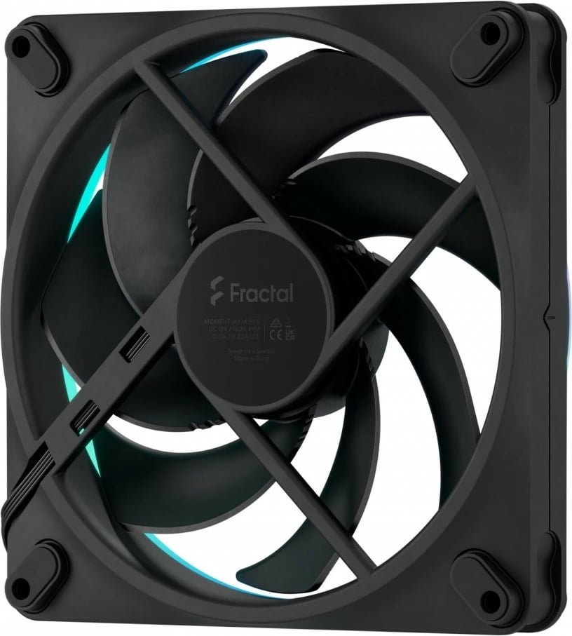 Kasë Fractal Design Momentum 14 RGB, 140mm, 3-pack, e zezë