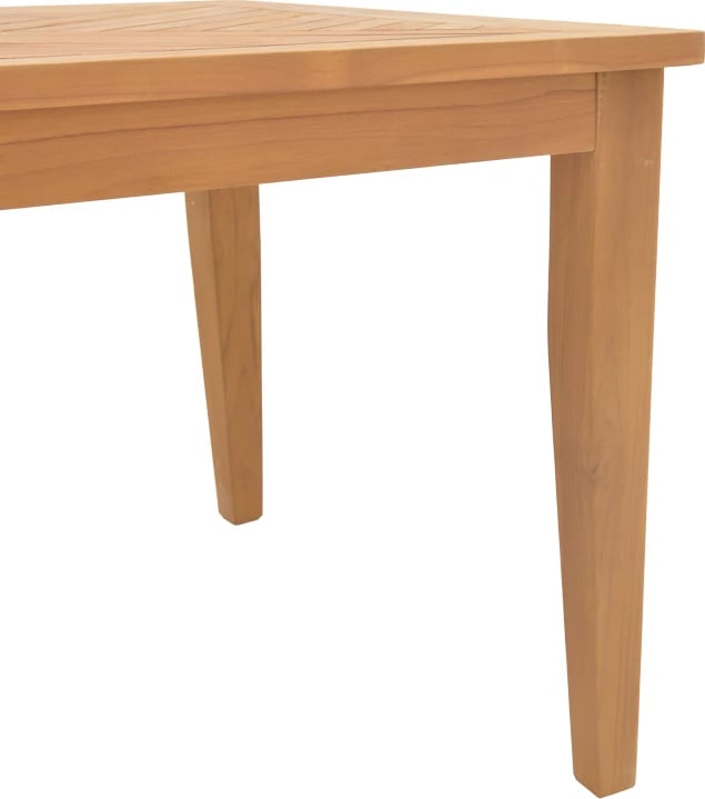 Tavolinë dru teak, ngjyrë natyrale, 200x100x75cm