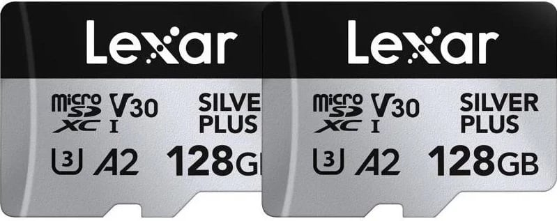 Kartelë microSD Lexar Professional SILVER Plus 128GB, 2 copë