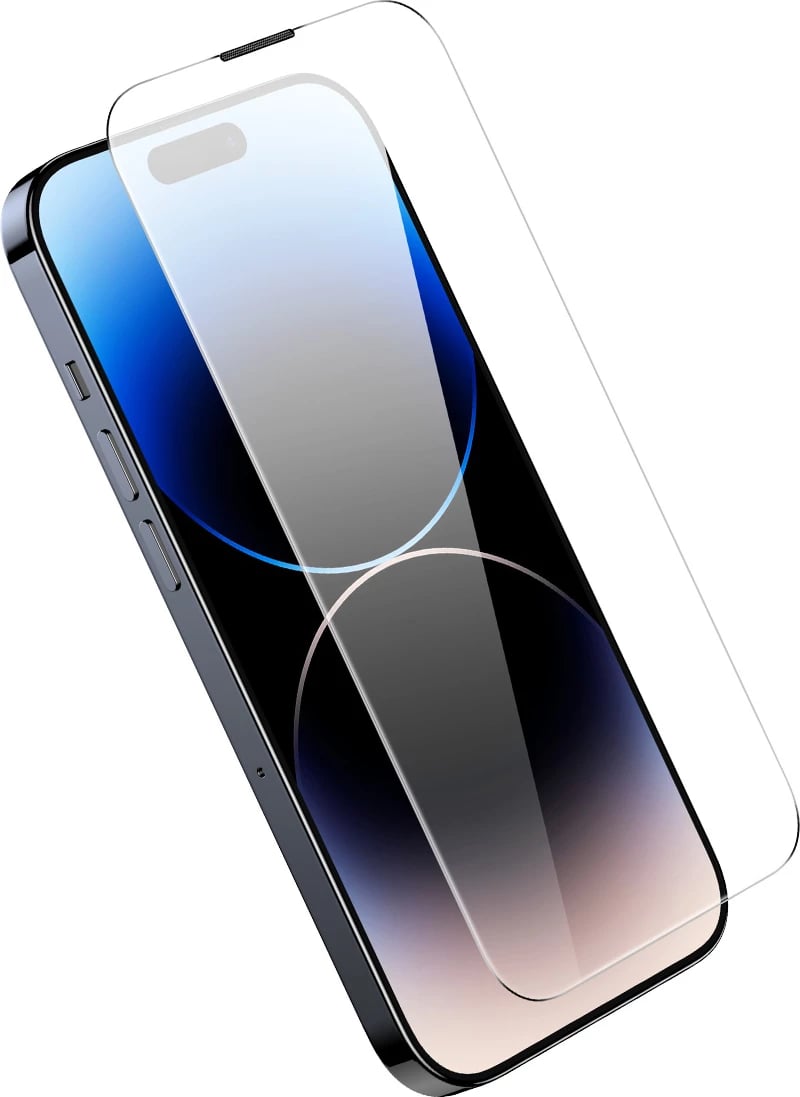 Mbrojtës ekrani tempered glass Baseus për iPhone 14 Pro Max, 0.3mm, me mbrojtje për altoparlant, Transparent