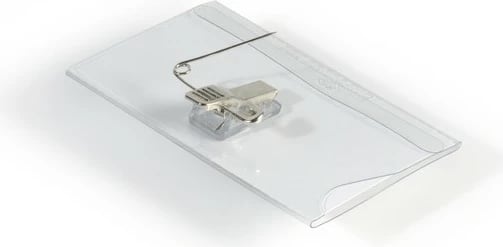 Mbajtës emri Durable, PVC, 90x54mm, transparent, 50 copë