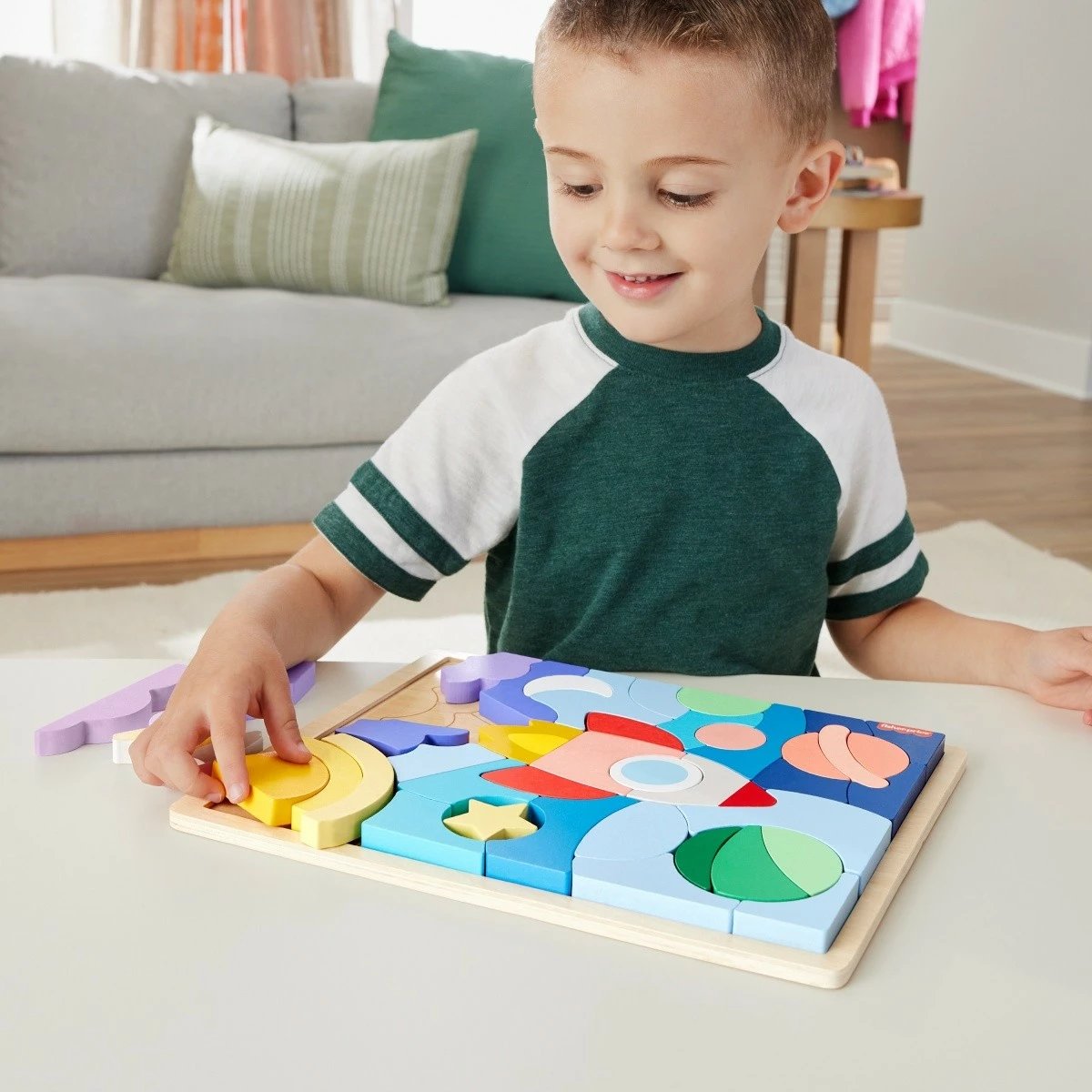 Puzzle druri Fisher Price HXY42, 42 pjesë, Hapësirë