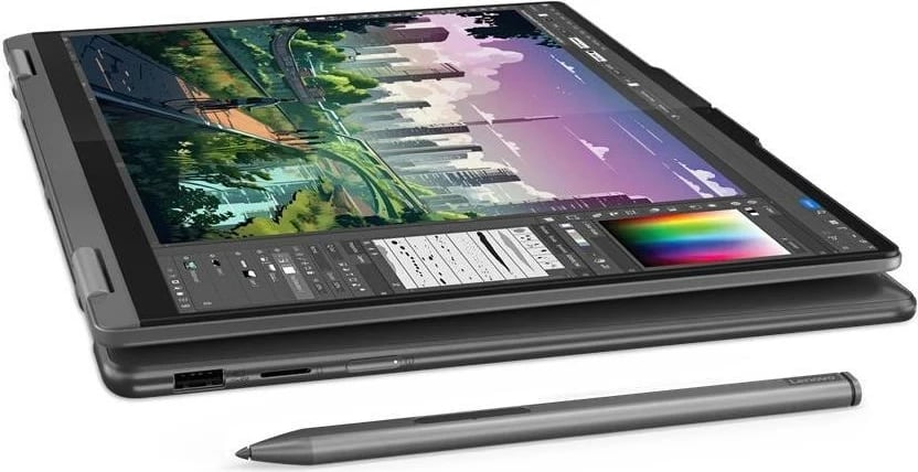 Laptop hibrid Lenovo Yoga 7, AMD Ryzen 7 8840HS, 14 inch, Gri