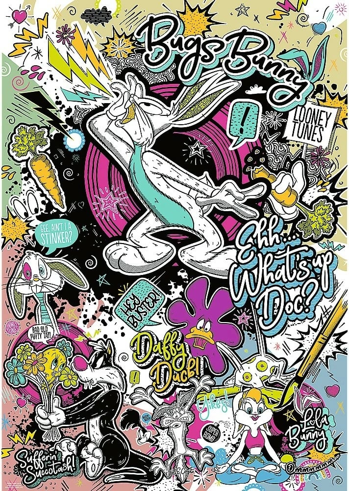 Puzzle 1000 pjesë Trefl Looney Tunes Crazy Melodies, karton Puzzle 1000 pjesë Trefl Looney Tunes Crazy Melodies, karton