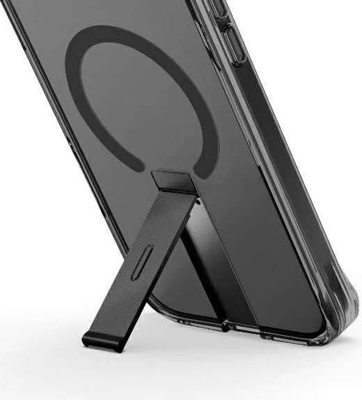 Mbështjellës UNIQ Eleva me këmbalec Vertica për iPhone 16 Pro, e zezë