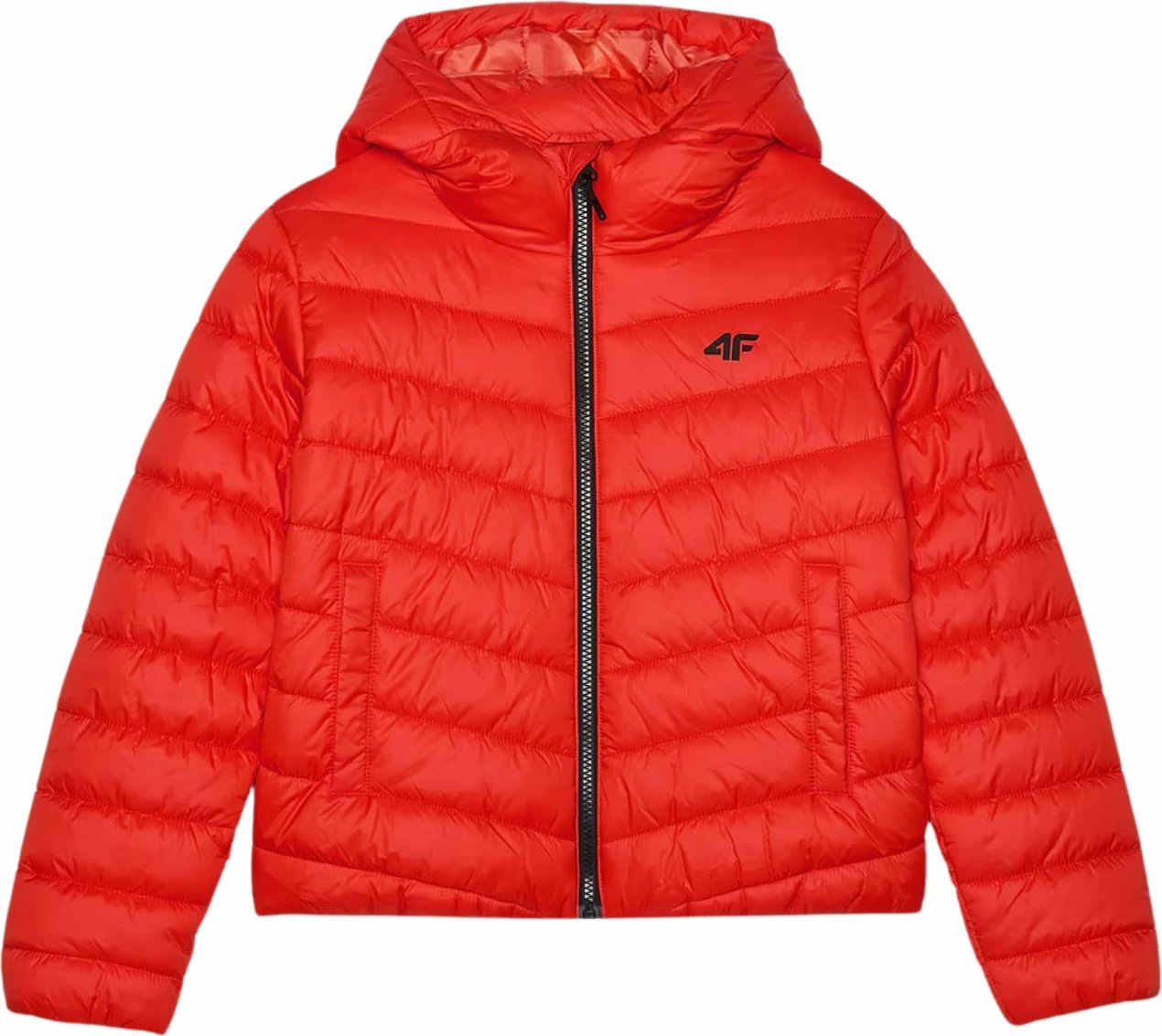 Jakne puffer për djem 4F, portokalli