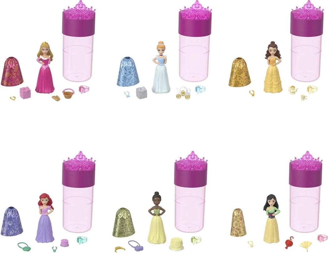Lodër Disney Princess Royal Color Reveal Party Edition, Mattel, Ngjyra të ndryshme