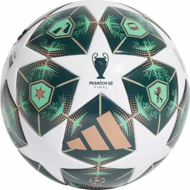 Top futbolli adidas, i bardhë dhe i gjelbër