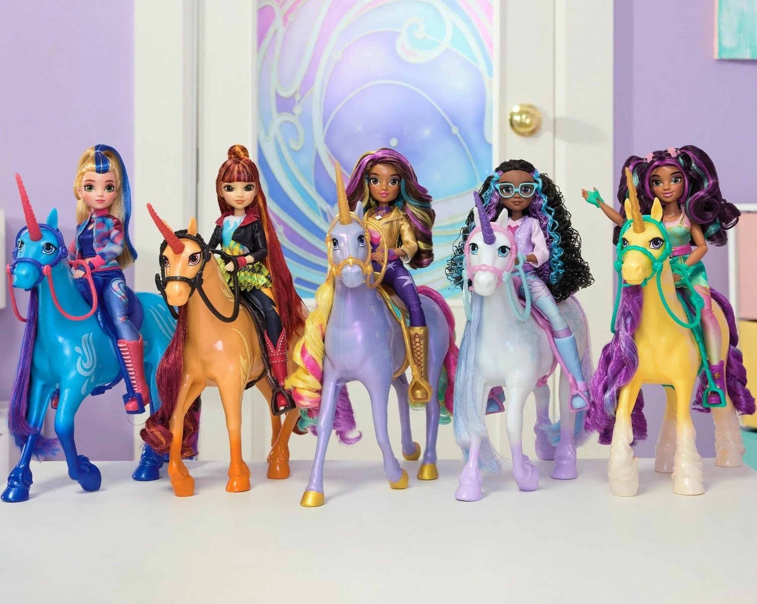 Figurinë njëbrirësh Spin Master Unicorn Academy 6073211, plastikë, për vajza, set