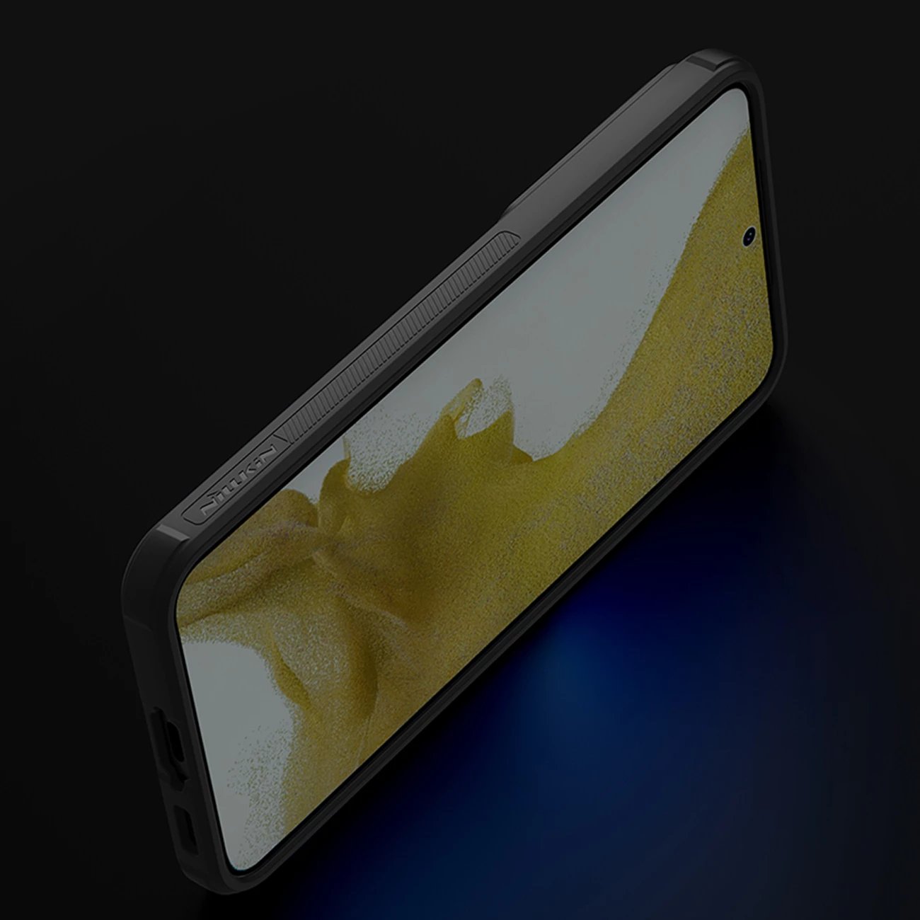 Mbështjellës Nillkin Textured S Case për Samsung Galaxy S23+, me kapak kamere, e zezë