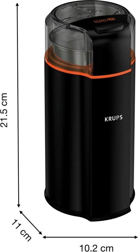 Bluajse kafeje Krups Silent Vortex GX3328, 175 W, e zezë