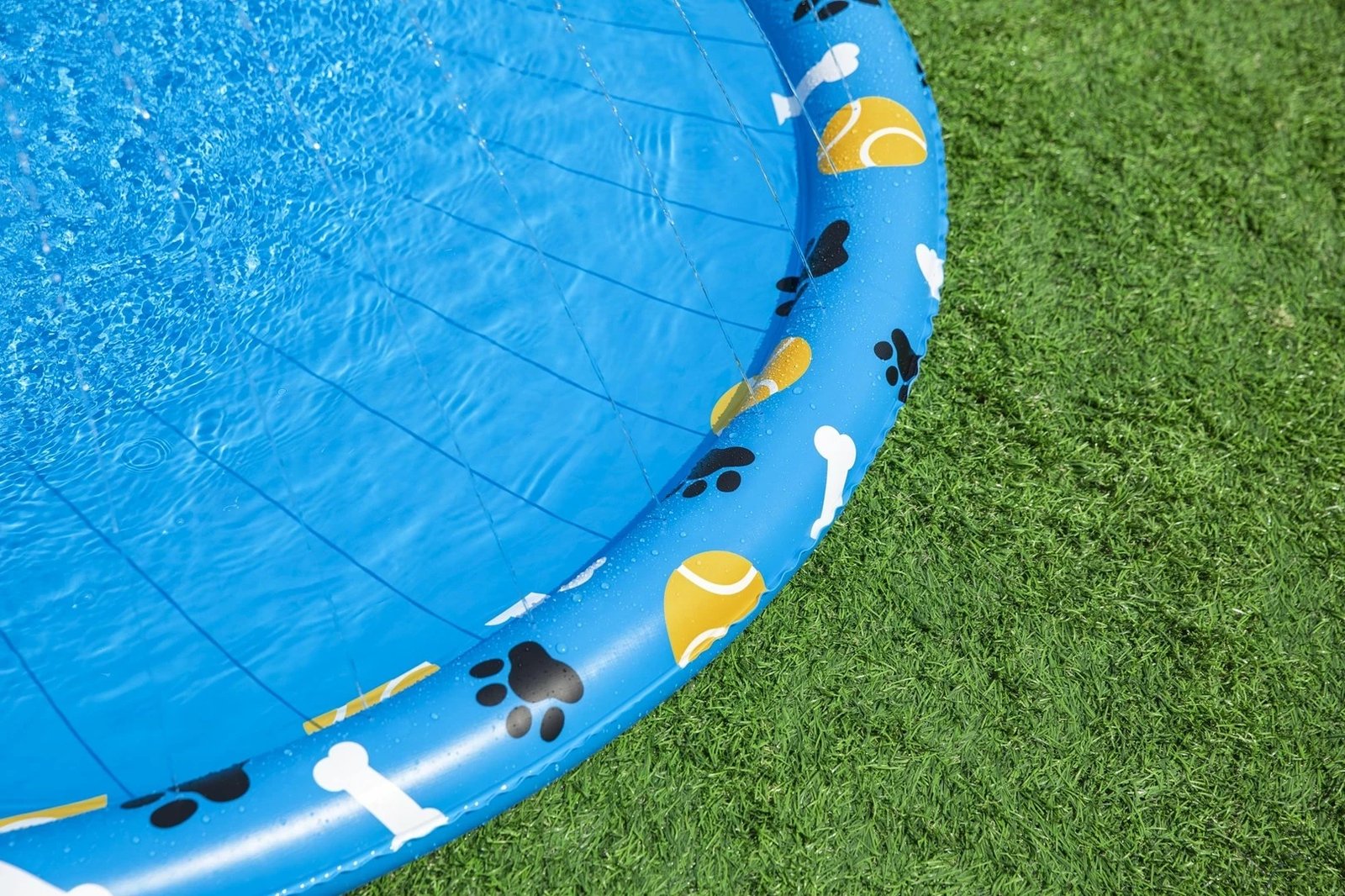 Pishinë për qen Bestway Fetchin' Fun, e verdhë, PVC, rrumbullakët