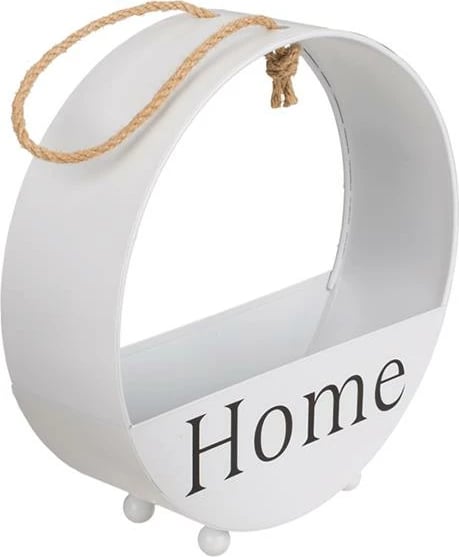 Vazo metalike e rrumbullakët OUT OF THE BLUE HOME, e bardhë