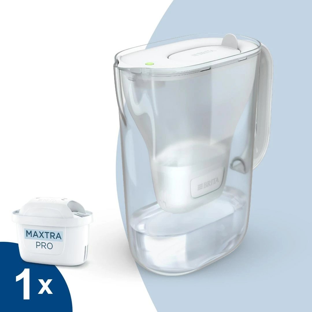 Ibrik filtri për ujë BRITA Style Essential me 1 filtër MAXTRA Pro, 2.4L, Bardhë
