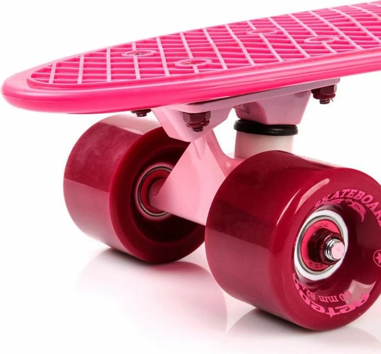 Skateboard plastikë Meteor, për femra dhe fëmijë, ngjyrë mjedër