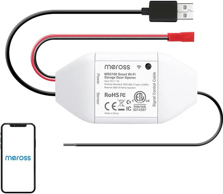 Hapës inteligjent dere garazhi Meross MSG100HK, HomeKit, i bardhë