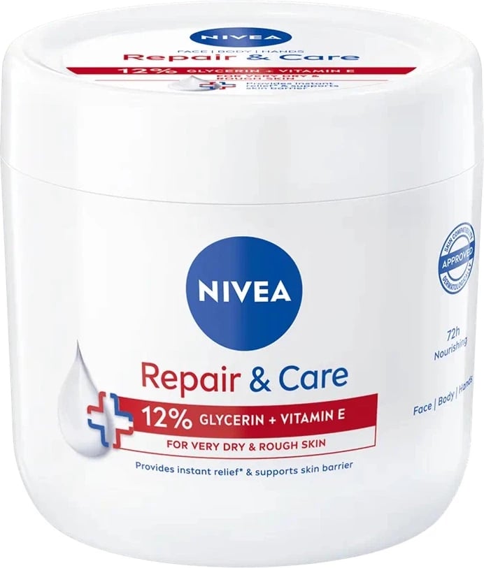 Krem trupi Nivea Repair & Care Moisturizing and Regenerating për femra, 400ml