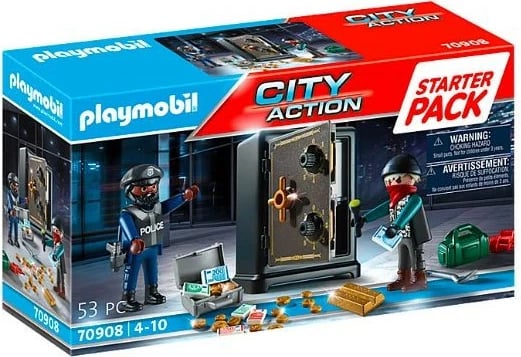 Set lodrash Playmobil City Action 70908 Starter Pack Safe Break-in, 53 pjesë