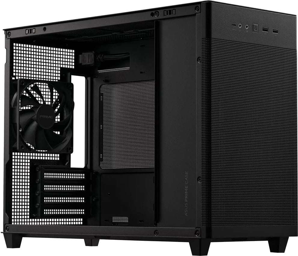 Kasë ASUS AP201 PRIME TG Mini Tower e Zezë