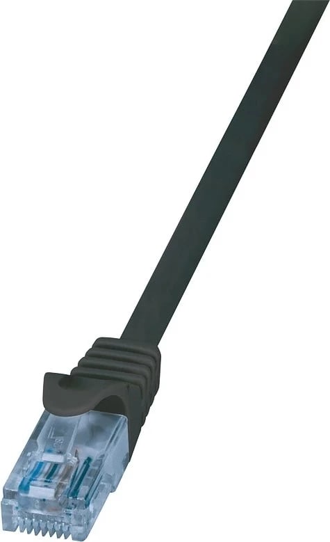 Kabllo patchcord LogiLink RJ-45 UTP, 6a, 3.0m, e zezë