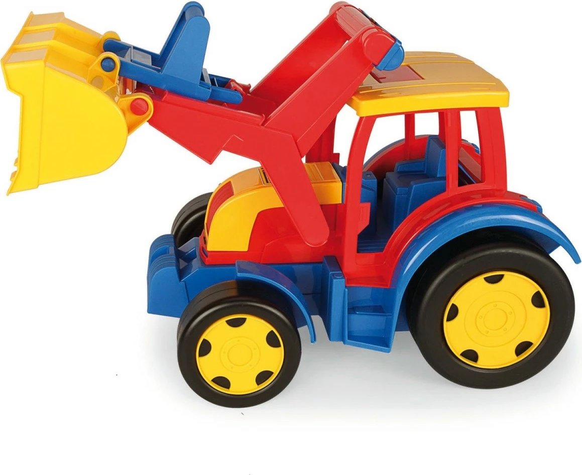 Traktor lodër ngarkues, Wader, Gigant 66009, 60 cm plastikë, kuqe-verdhë
