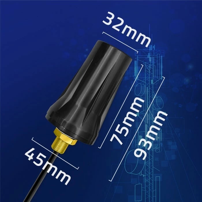 Antenë 4G LTE Qoltec 57042, omnidireksionale, 7dBi, SMA, e zezë