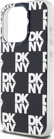 Mbështjellës DKNY IML Checkered Mono Pattern për iPhone 15 Pro Max, i zi
