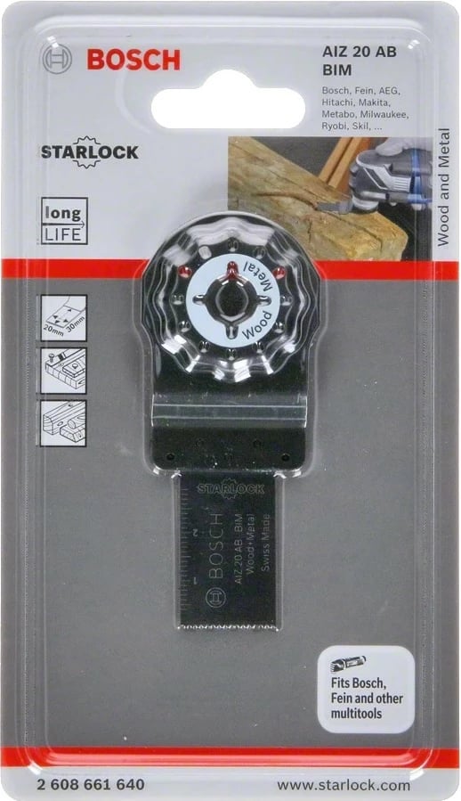 Teh zëvendësues Bosch AIZ 20 AB, për prerëse, 3 cm, për metal jo-ferroz dhe gipskarton, zi