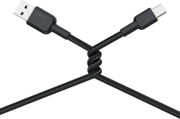 Kabllo AUKEY CB-NAC2 USB-C në USB-A, 1.8m, 60W, e zezë