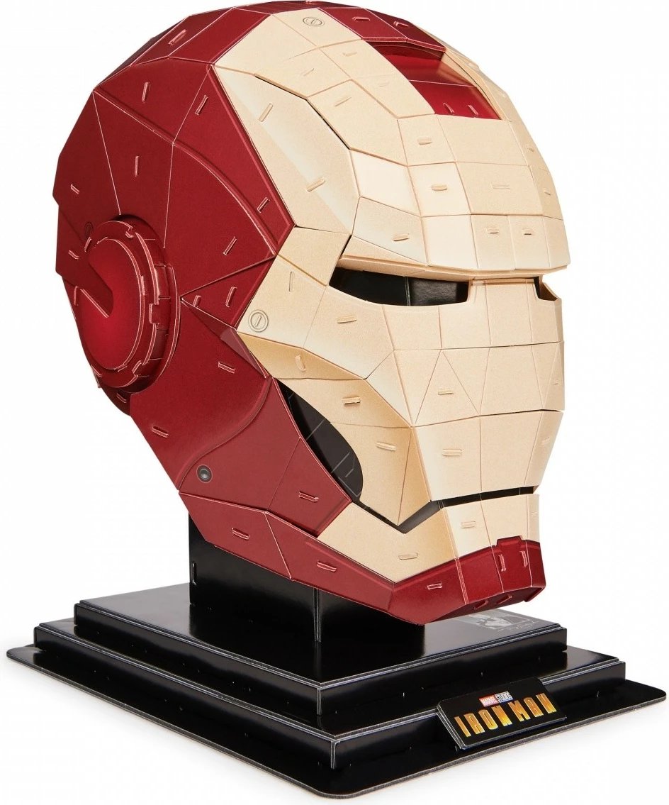 Puzzle 4D Spin Master Iron Man Helmet Marvel Studios, 96 pjesë, plastikë, e kuqe/ari