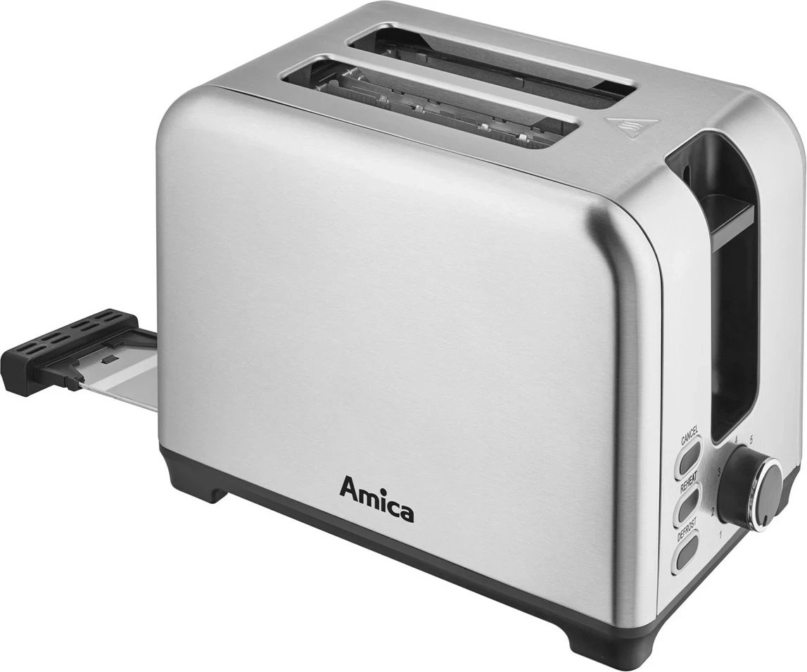 Toaster Amica TF 3043, 2 feta, 780-930 W, Inox