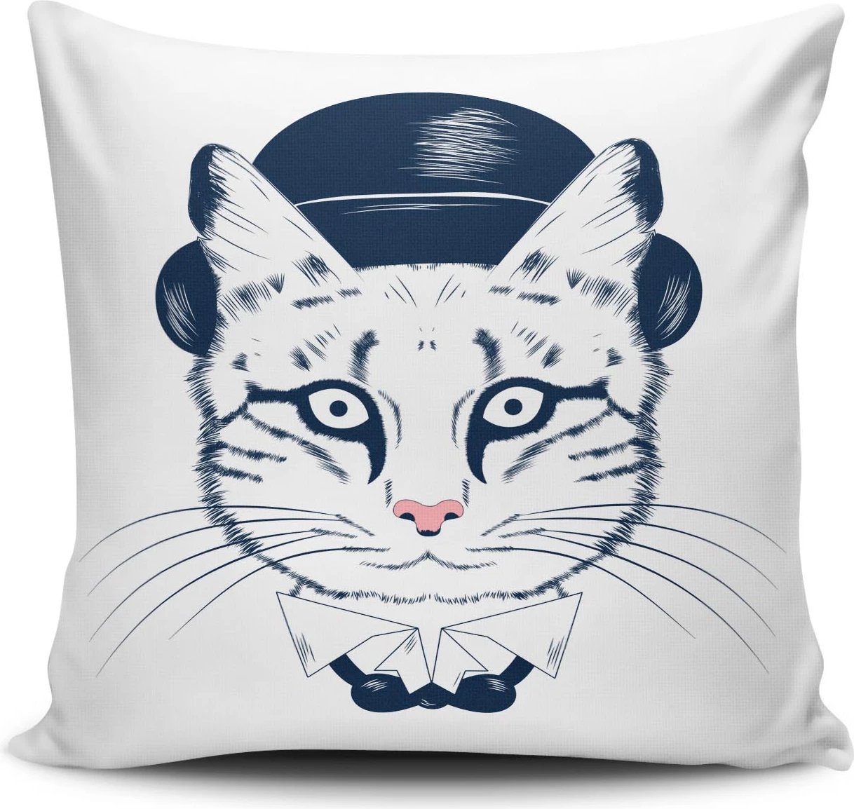 Jastëk dekorativ, mbulesë me mace, shumëngjyrëshe, NKLF-404, 43x43cm